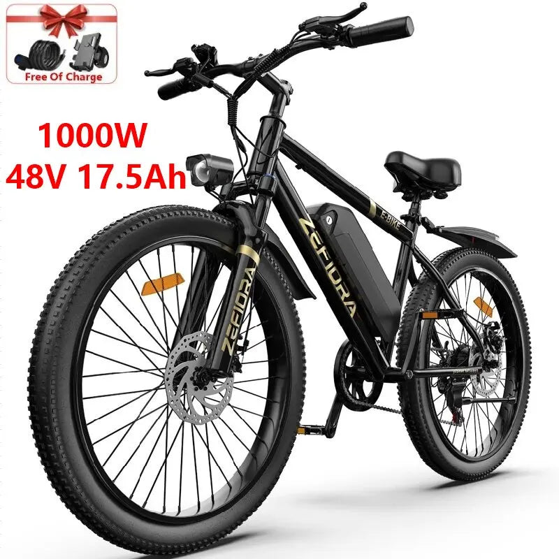 M10 26 29er Mountain Bikes,48v Aluminum Alloy 1000w Motor Ebike, Adjustable Brake Seat,for Cycling Electric Bicycle