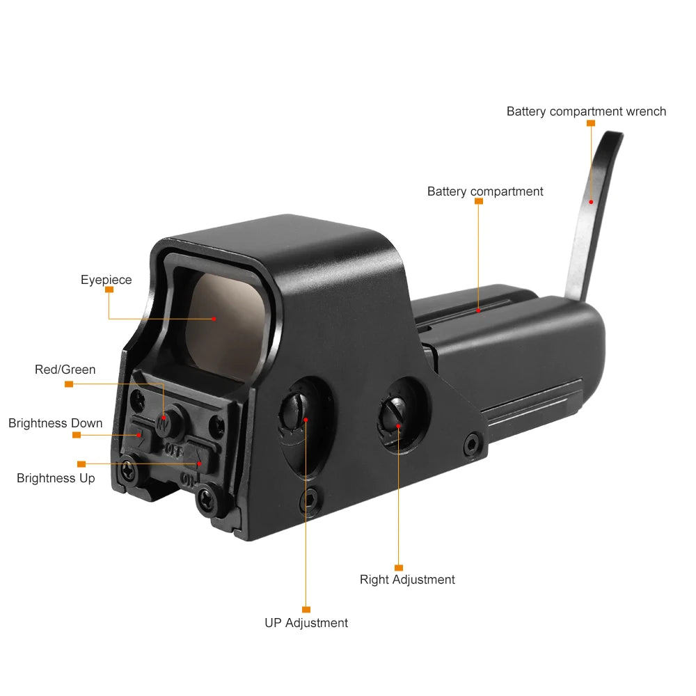Red-Green Dot Holographic Reflex Scope 20mm Mount Airsoft Gun