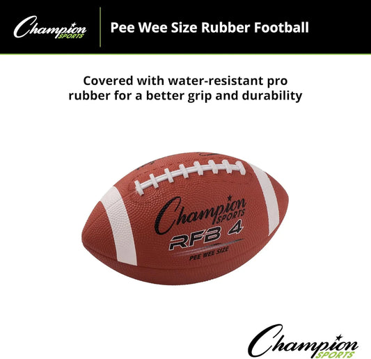 Durable All-Weather Grip Rubber Football