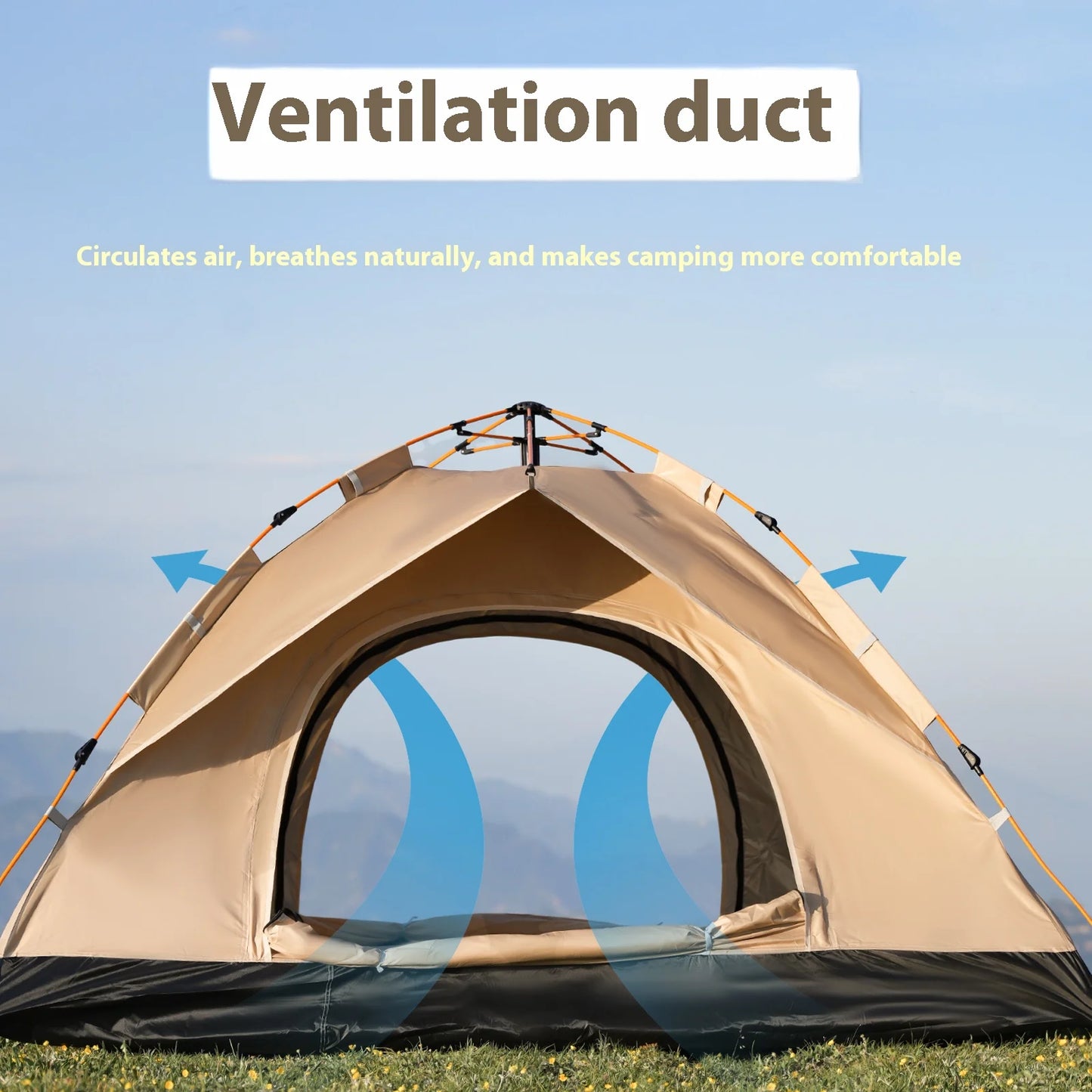 2-4 Person Lightweight Windproof Camping Tent