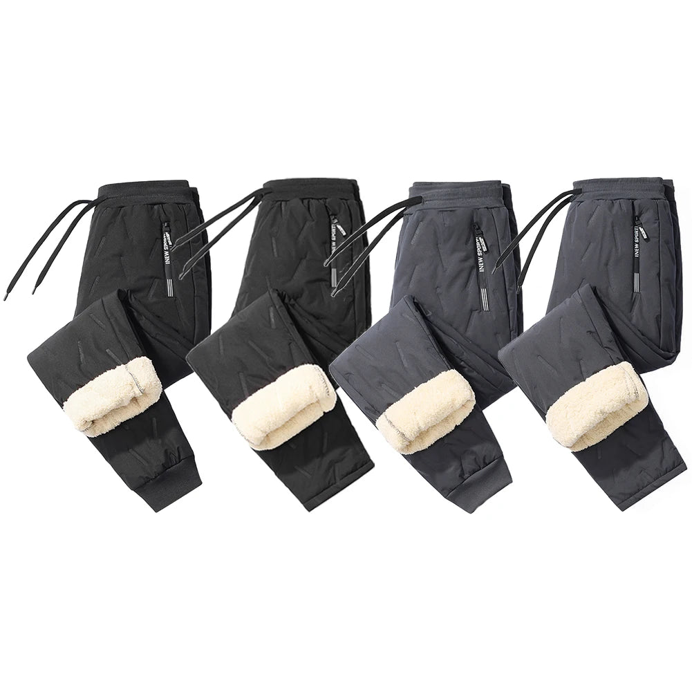Men Casual Waterproof Fleece Track Sweatpants
