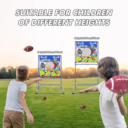 Football Toss Indoor Outdoor Target Games - 4 Inflatable Footballs