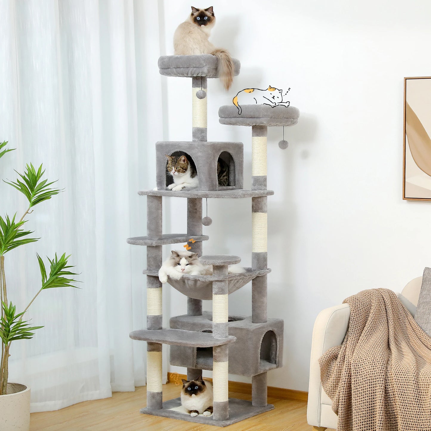 Tree and Tower Condos for Indoor Cats