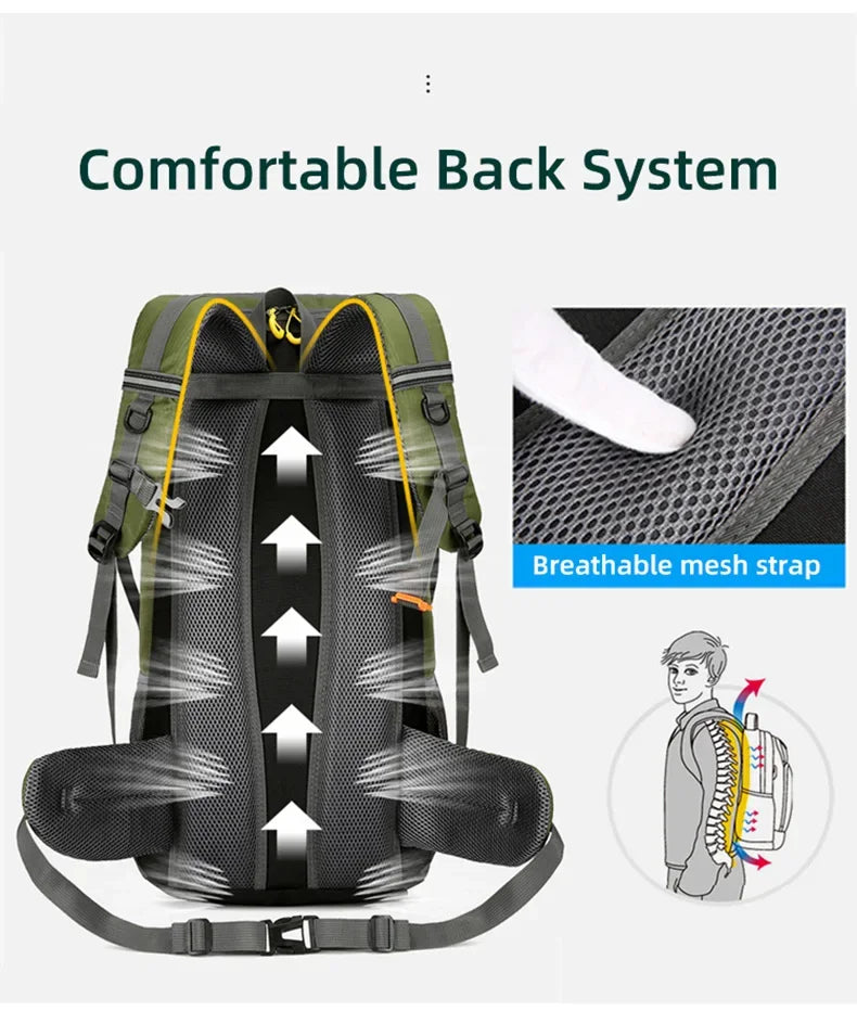 Men's Large Waterproof Travel Backpack