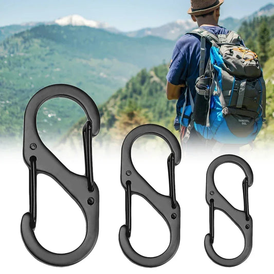 6Pcs S Shaped Metal Double Hook Carabiner