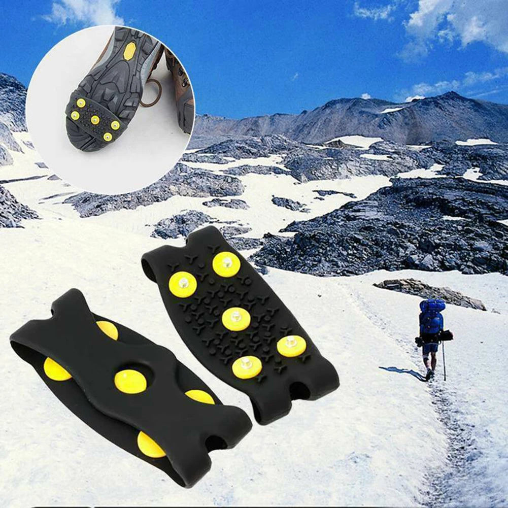 5-Stud Crampons Snow Claw Shoe Covers Chain Spikes
