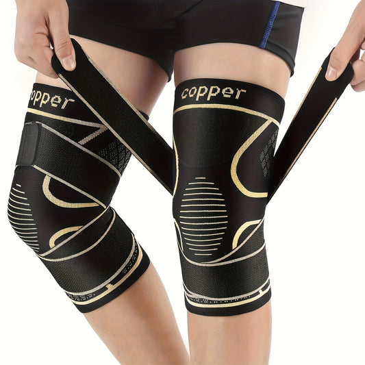 Copper Knee Sleeves with Two Straps