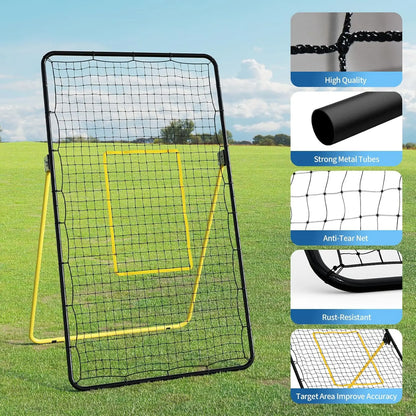Volleyball Rebounder Net 7x4 Ft, Adjustable and Foldable,