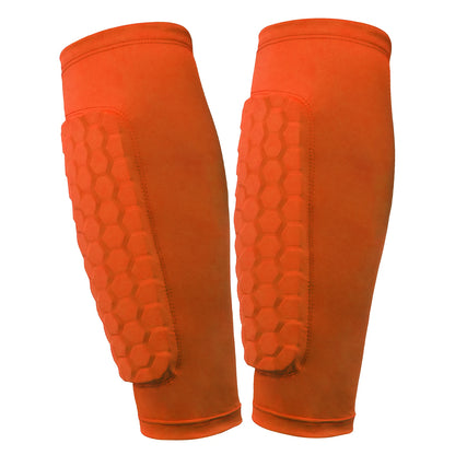 Soccer Shin Guards with Honeycomb Pads Ergonomic Protective Gear