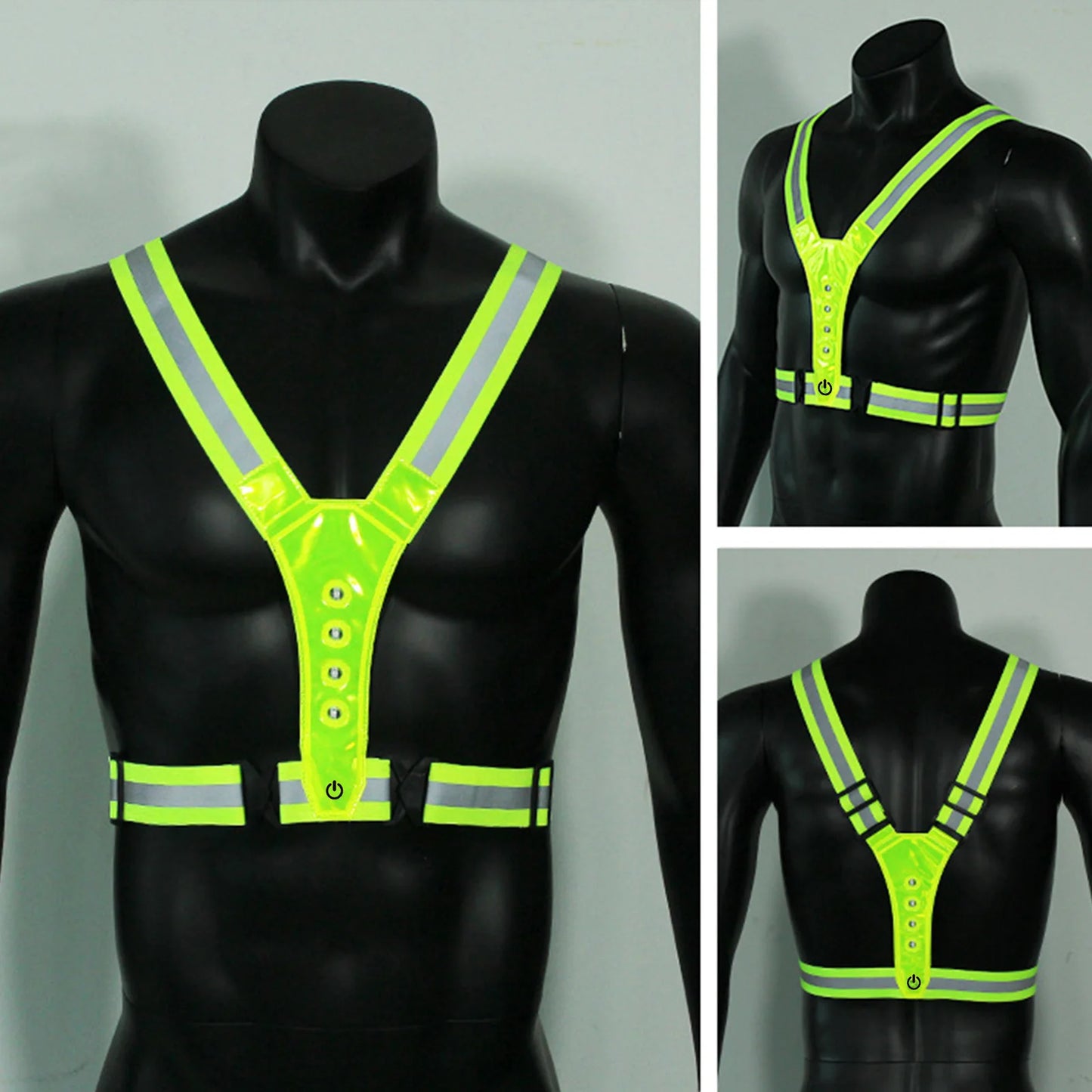 LED Cycling Running High Visibility Sports Vest Reflective Belt
