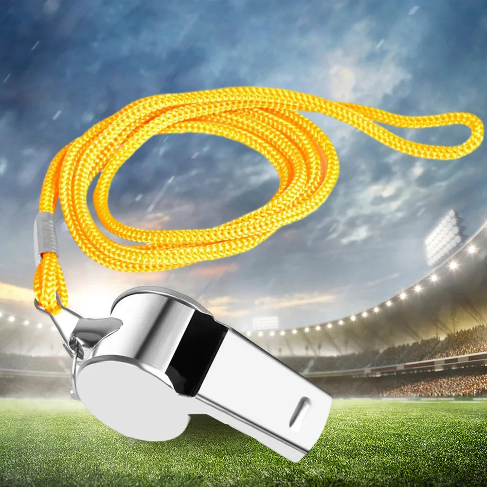 Referee Metal Whistle with Rope for Soccer Football Basketball Training