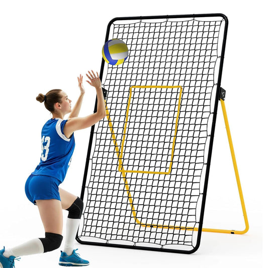 Volleyball Rebounder Net 7x4 Ft, Adjustable and Foldable,