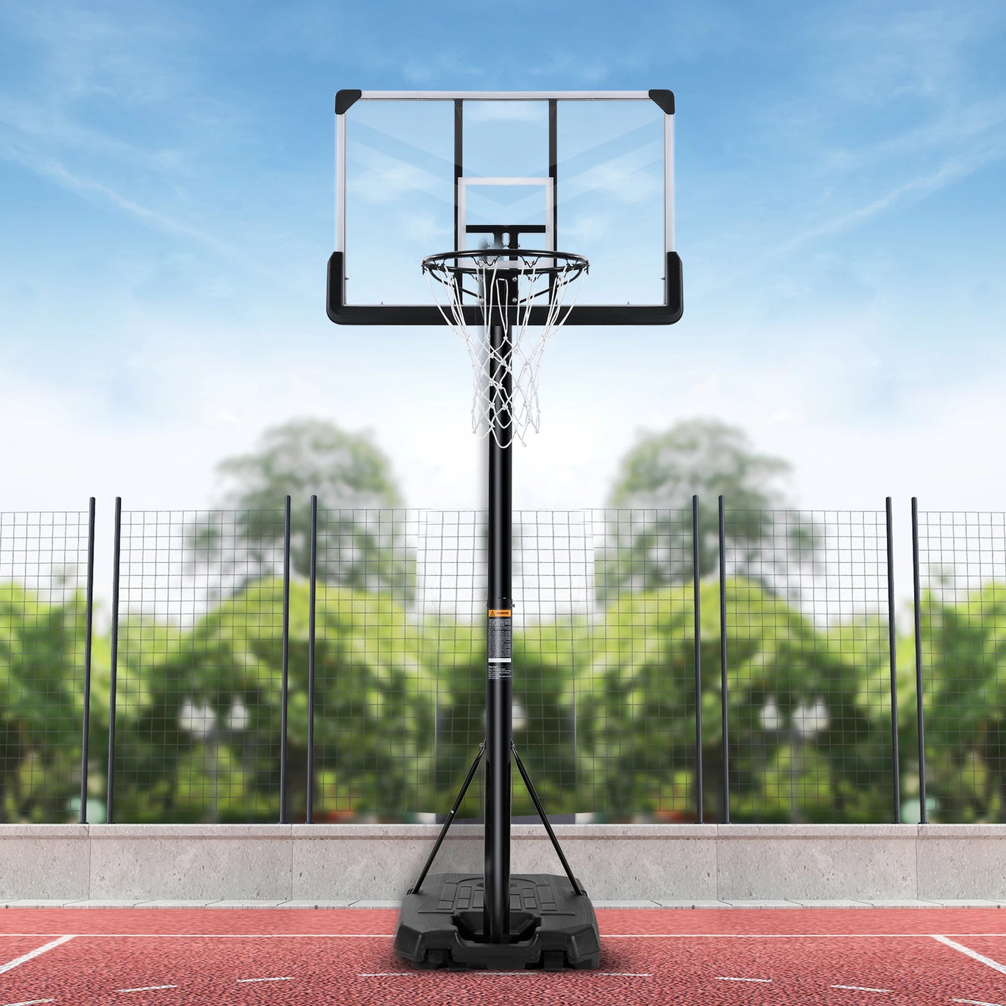 Portable Basketball 44 inch Goal System Adjustable 7 ft.-6 in./10 ft.  Indoor/Outdoor