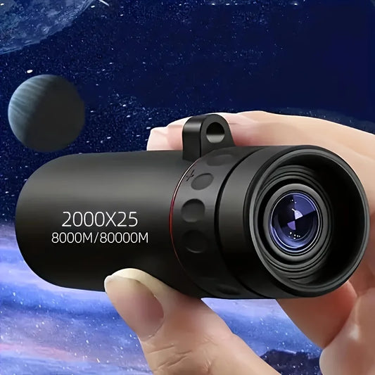 2000X25 HD Monocular Telescope, Compact for Hiking, Fishing, Camping