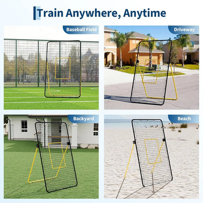 Volleyball Rebounder Net 7x4 Ft, Adjustable and Foldable,