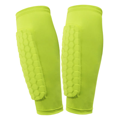 Soccer Shin Guards with Honeycomb Pads Ergonomic Protective Gear