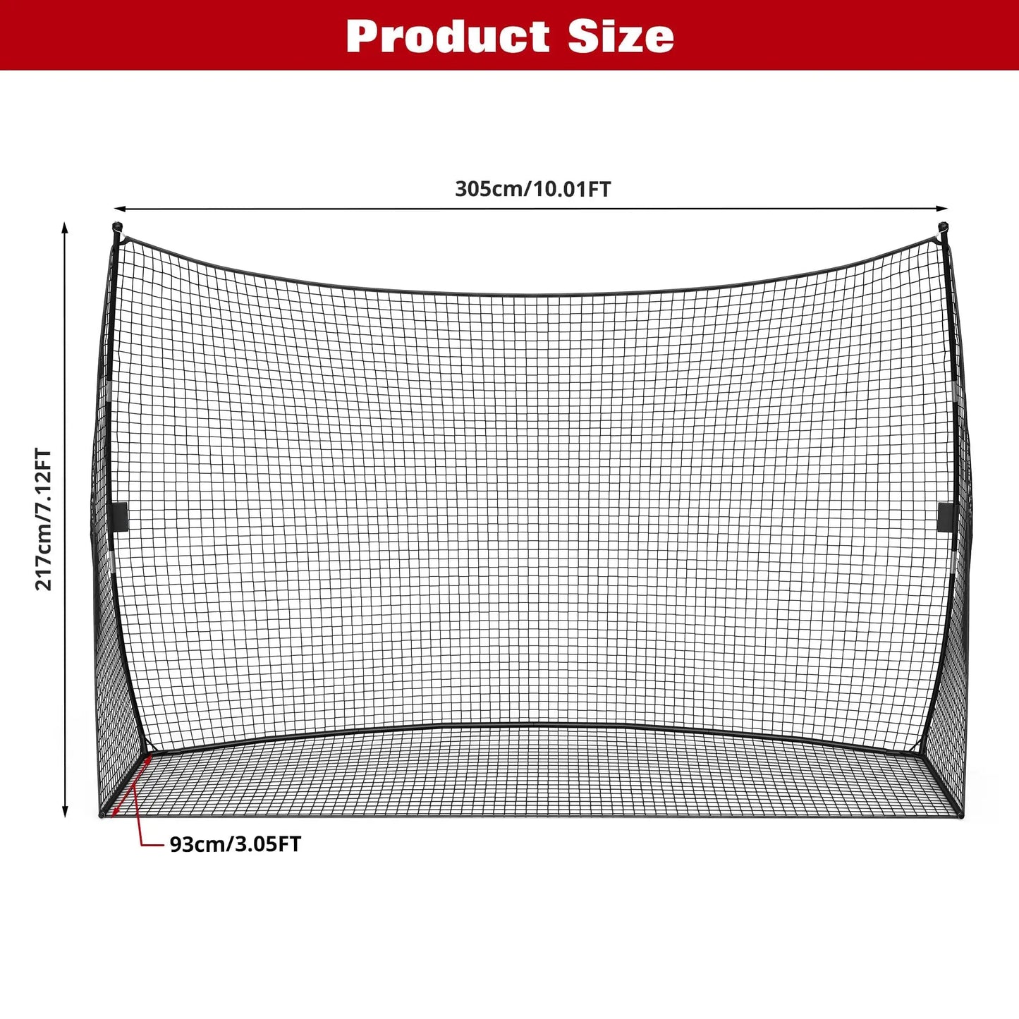 Golf Practice Net 10x7 FT With Carry Bag Tool-Free Setup