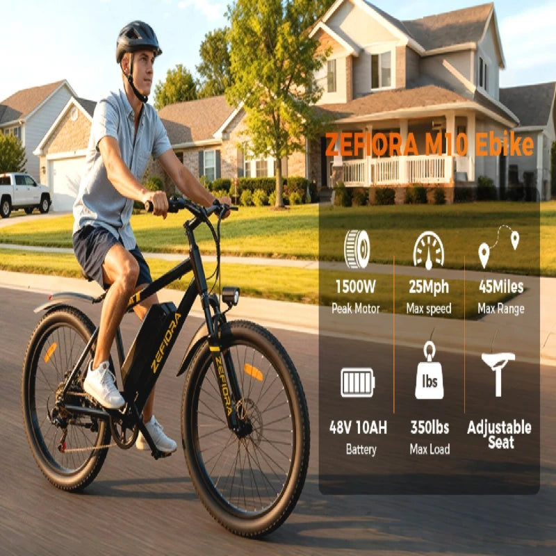 M10 26 29er Mountain Bikes,48v Aluminum Alloy 1000w Motor Ebike, Adjustable Brake Seat,for Cycling Electric Bicycle