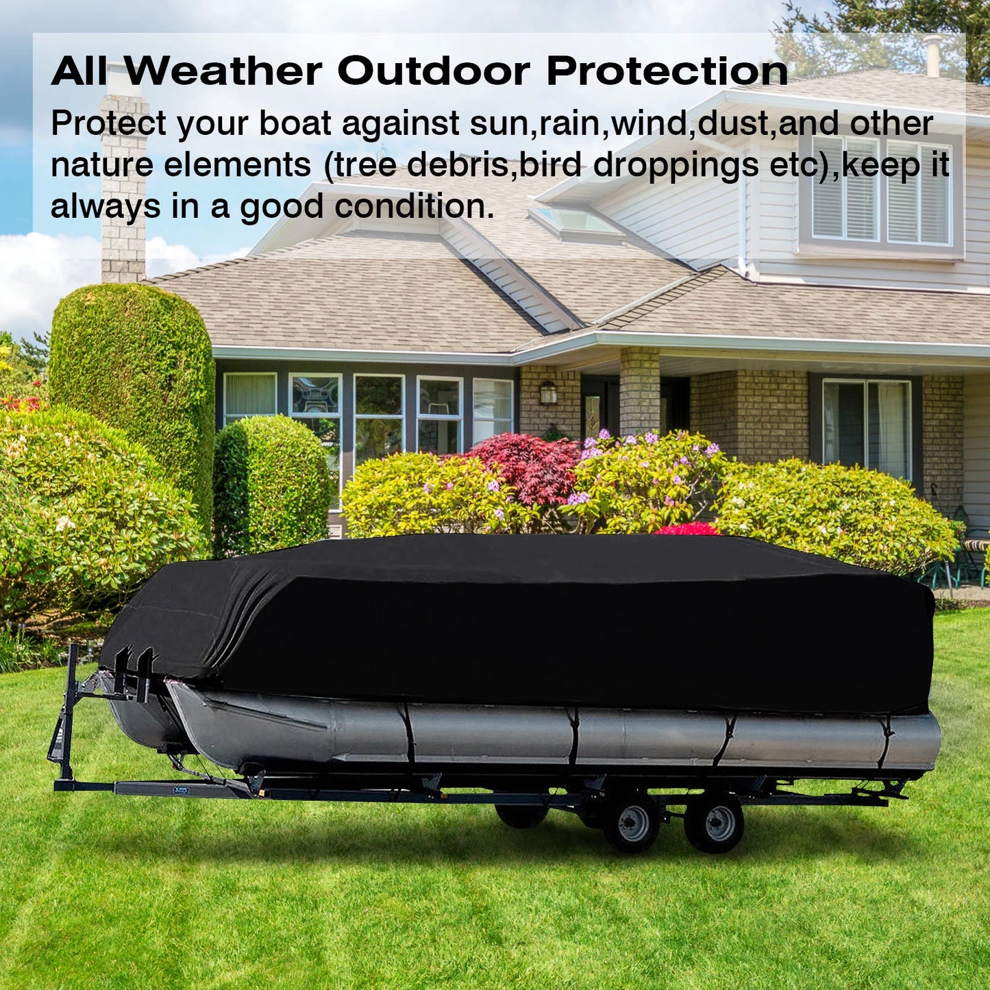 Heavy Waterproof Dustproof Pontoon Boat Cover