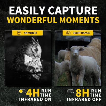 FNIRSI Telescope NVS-20 4K HD Monocular Night Vision Goggles 6X Digital Zoom 300m Hunting Camping Scope Day and Night Dual Use