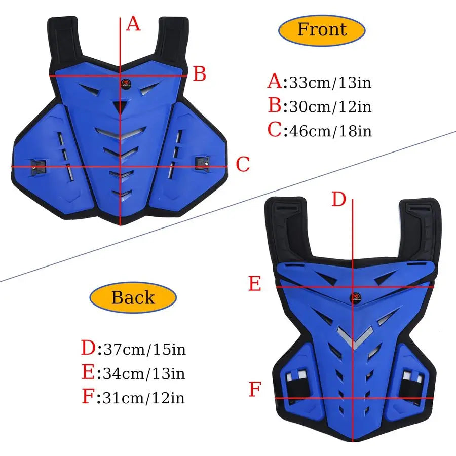 Men's Body Armor Vest, Chest Back Motorcycle Mountain Bike Protector