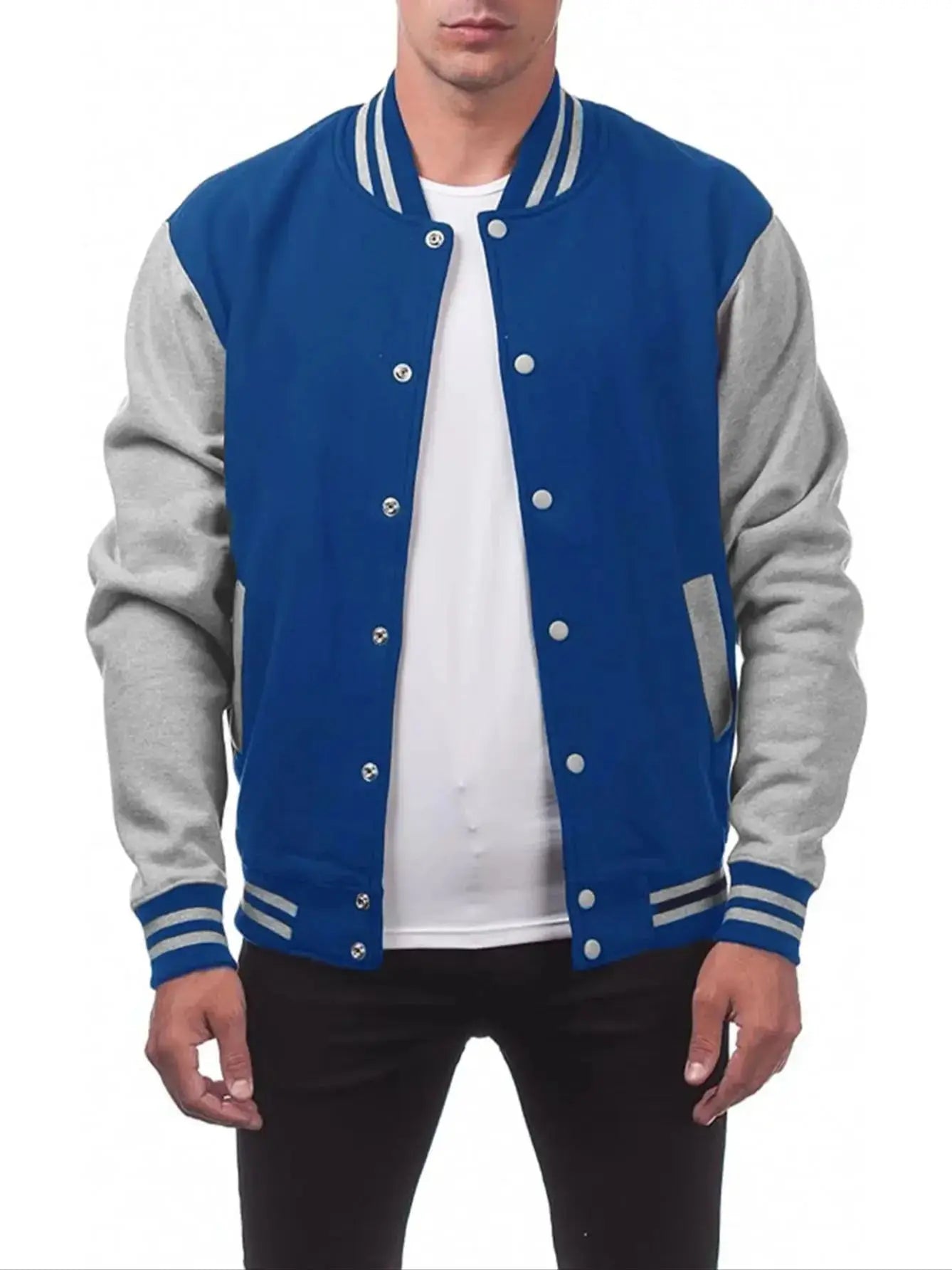 Baseball Jersey Bomber Men's Casual Plus Size Jacket