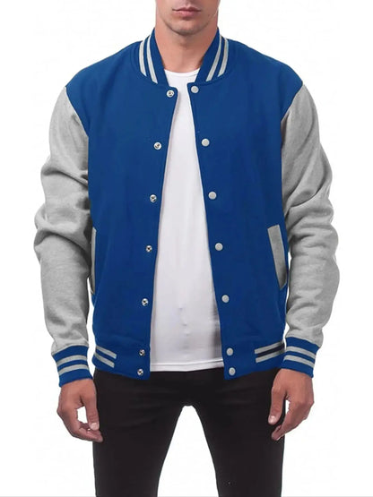 Baseball Jersey Bomber Men's Casual Plus Size Jacket