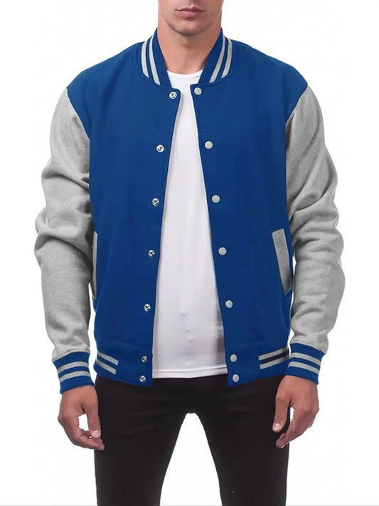 Baseball Jersey Bomber Men's Casual Plus Size Jacket