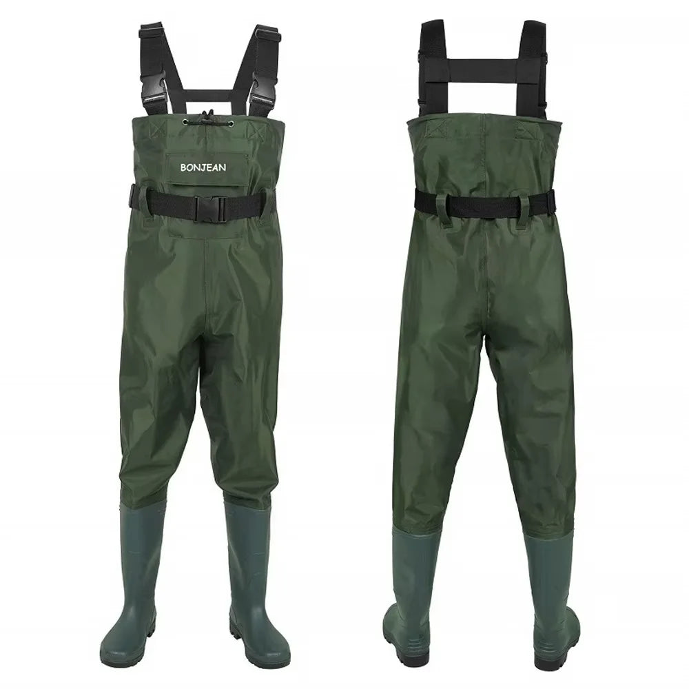 Chest-Length Waterproof Fishing Waders