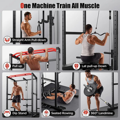 1600lbs Multi-Function Power Rack Home Gym