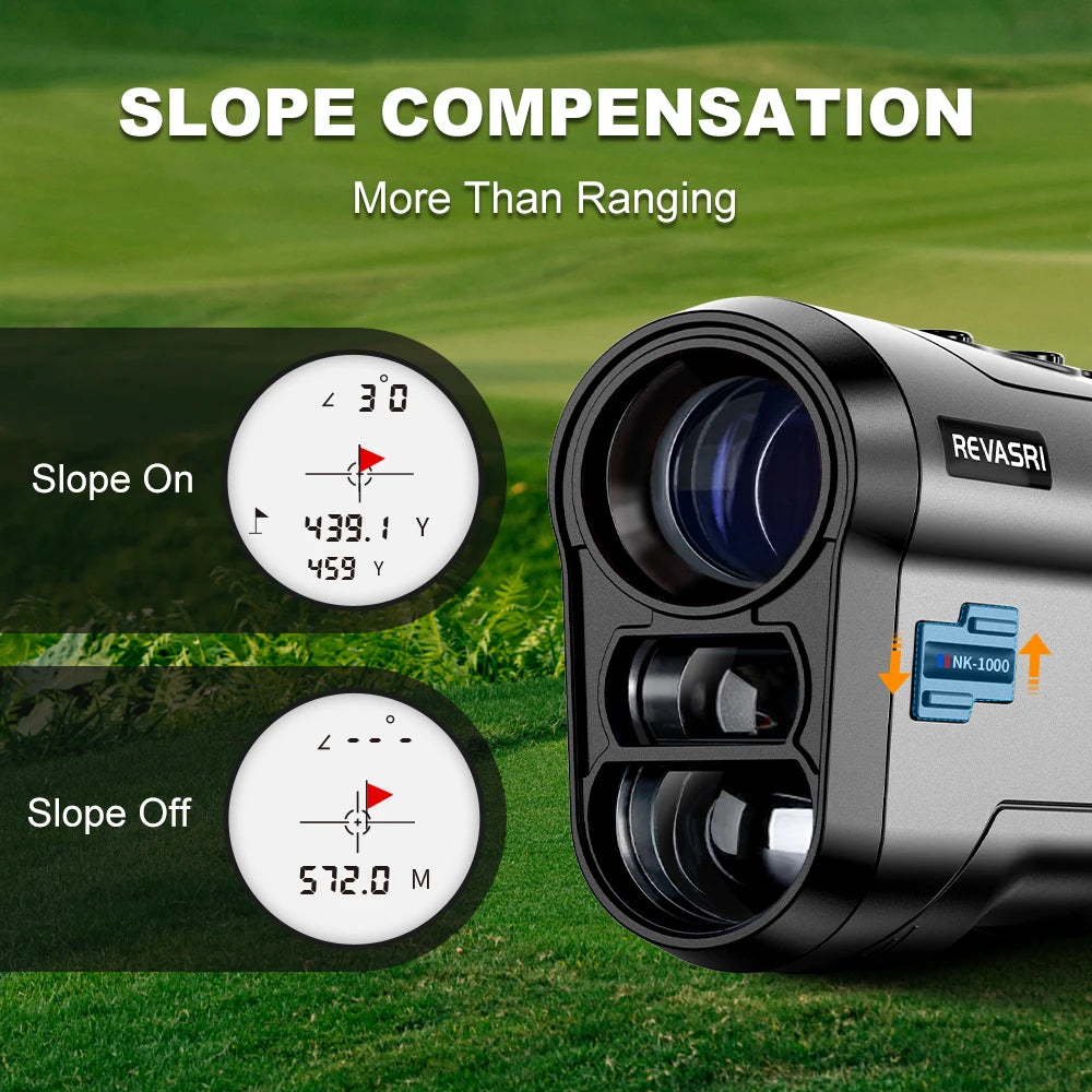 1000 Yard Golf Rangefinder, 6x Magnification with Slope-Compensation