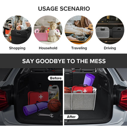 35L Foldableable Portable Car Storage Box Car Storage Box Car Truck Trunk Storage Box Camping Style Outing Storage Box Space-Saving Multi-Functional Storage Box