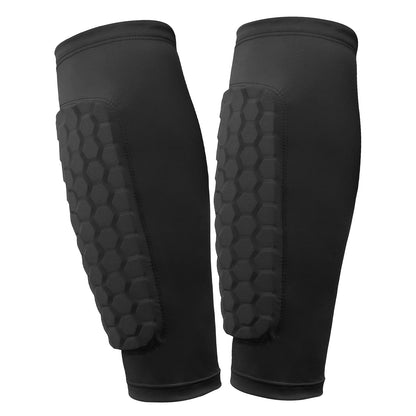 Soccer Shin Guards with Honeycomb Pads Lightweight Calf Protective