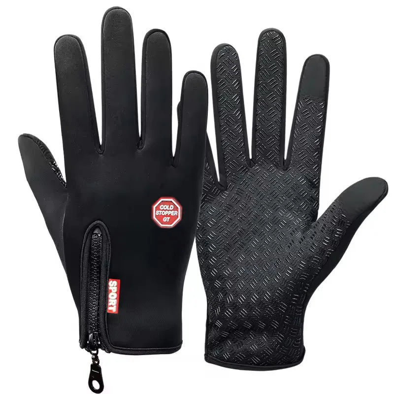 Winter Warm Cycling Gloves  Warm Touchscreen Full Finger Glove Waterproof Outdoor Bike Skiing Fishing Motorcycle Riding good
