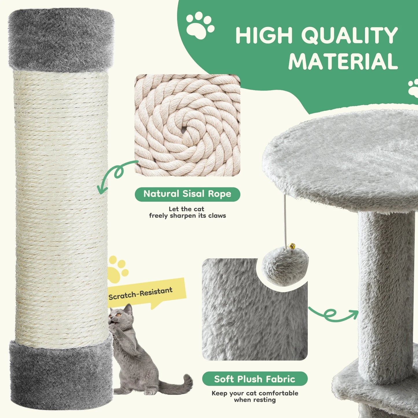 Cat House Tree Climbing Tower for Indoor Cats