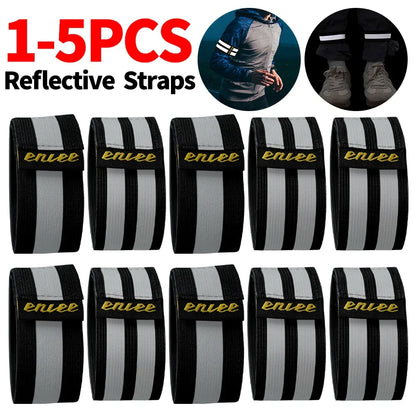 1-5PCS Ankle Leg Arms Reflective Straps Cycling Jogging