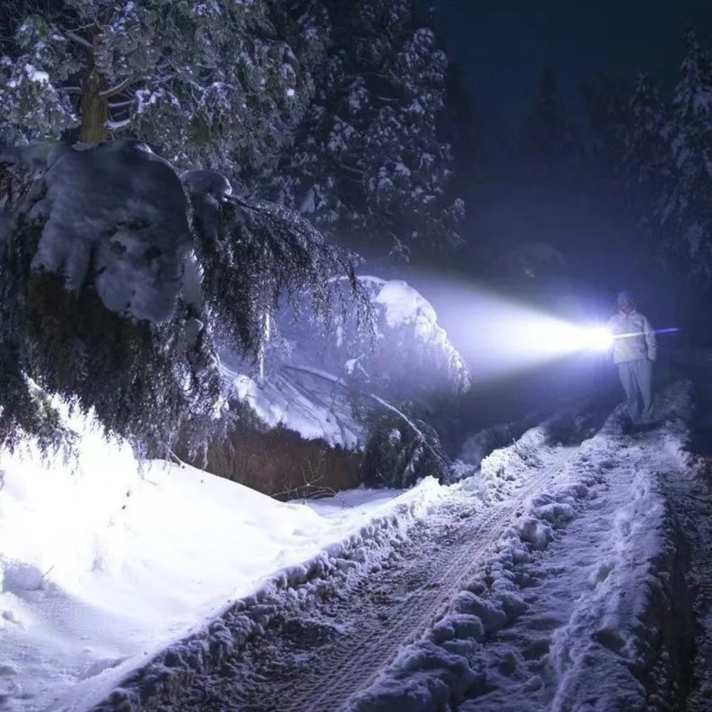 Solar/USB Rechargeable LED Flashlight - 3-in-1 Headlamp