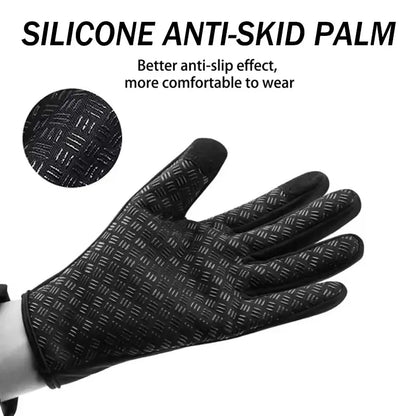 Winter Warm Cycling Gloves  Warm Touchscreen Full Finger Glove Waterproof Outdoor Bike Skiing Fishing Motorcycle Riding good