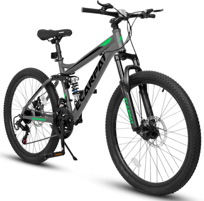 Dual Full Suspension Mountain Bike 24/26/27.5 Inch, 21-Speed