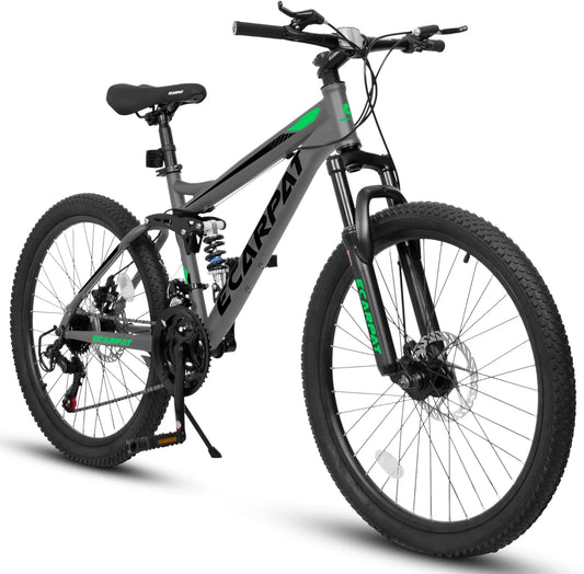 Dual Full Suspension Mountain Bike 24/26/27.5 Inch, 21-Speed