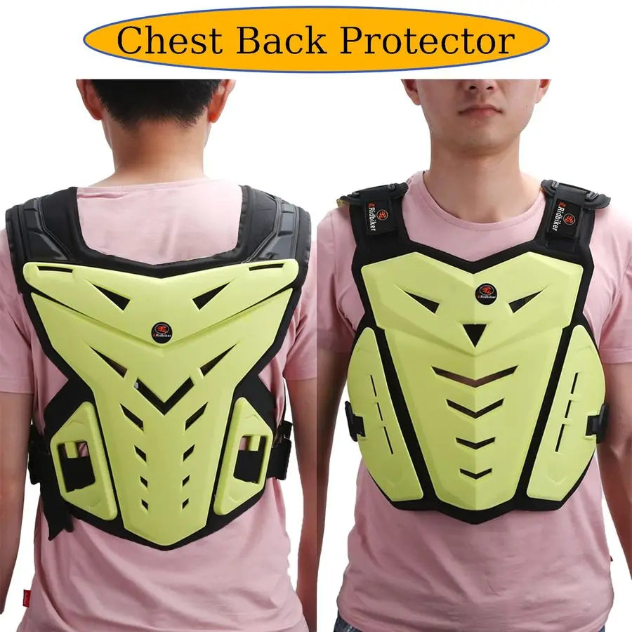 Men's Body Armor Vest, Chest Back Motorcycle Mountain Bike Protector