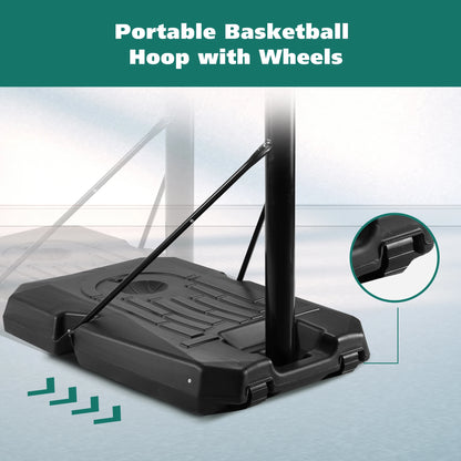 Portable Basketball 44 inch Goal System Adjustable 7 ft.-6 in./10 ft.  Indoor/Outdoor
