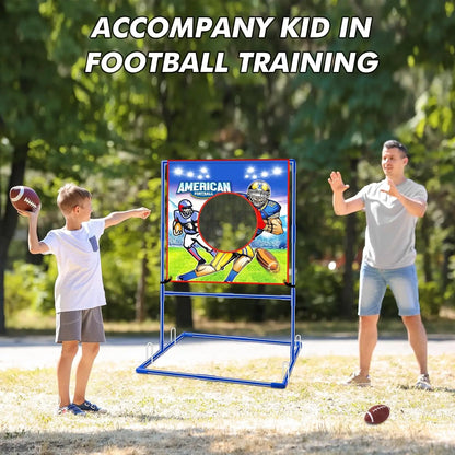 Football Toss Indoor Outdoor Target Games - 4 Inflatable Footballs