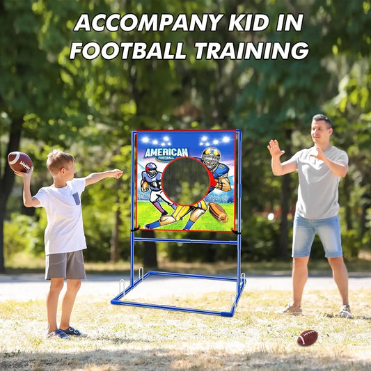 Football Toss Indoor Outdoor Target Games - 4 Inflatable Footballs