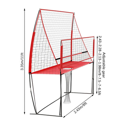 Adjustable Tennis/Badminton/Volleyball Nylon Training Net