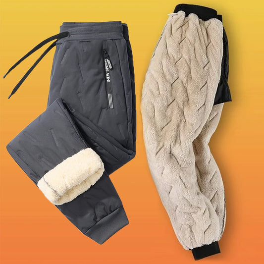 Men Casual Waterproof Fleece Track Sweatpants