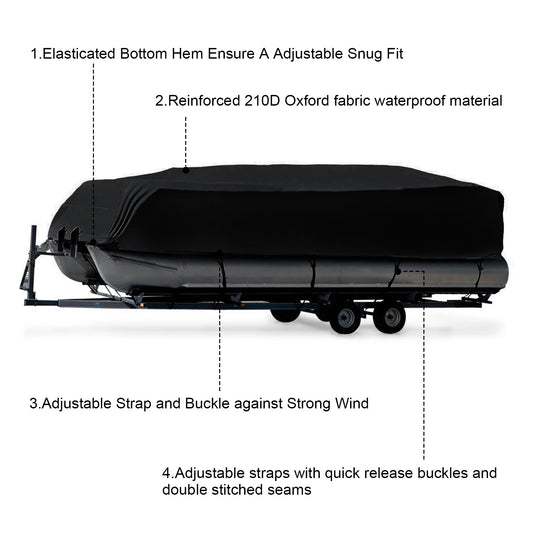 Heavy Waterproof Dustproof Pontoon Boat Cover