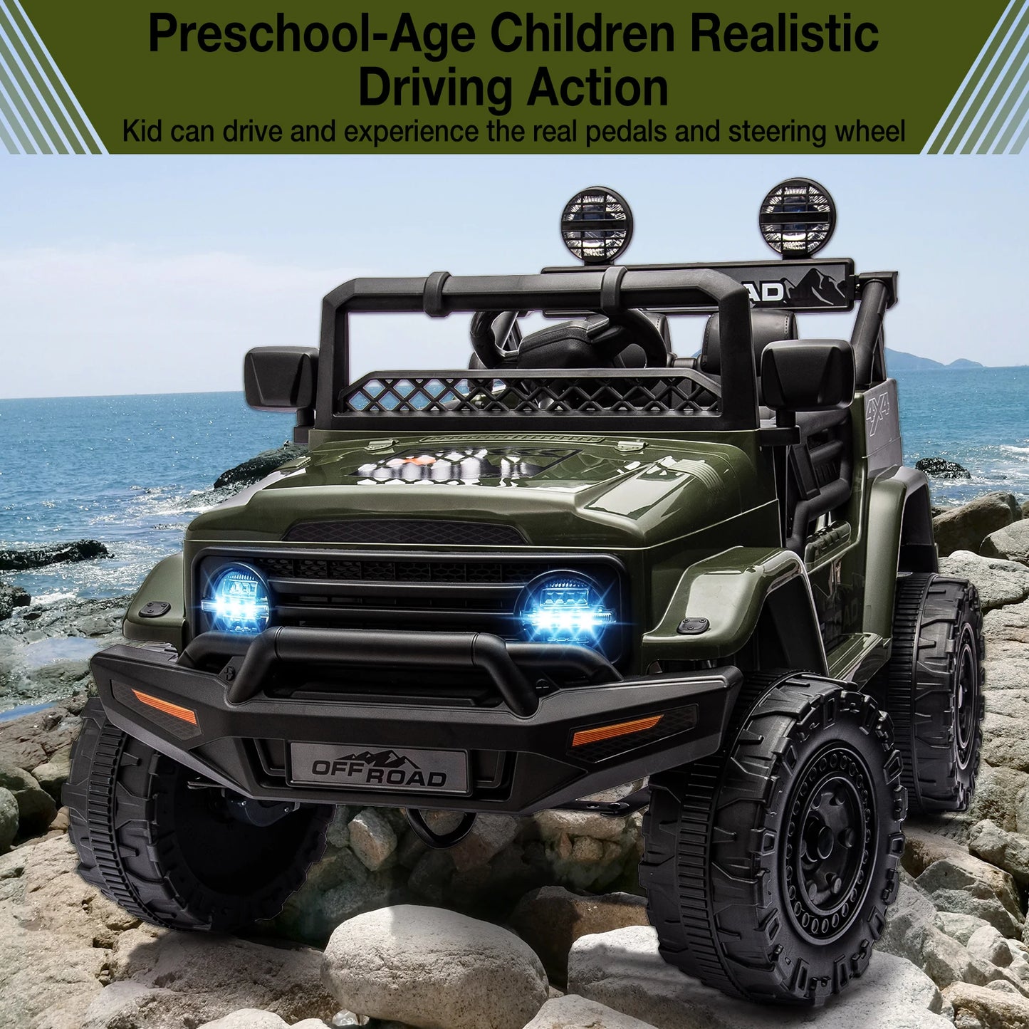 3-8years Kids 12V Ride- On Truck with Remote Control
