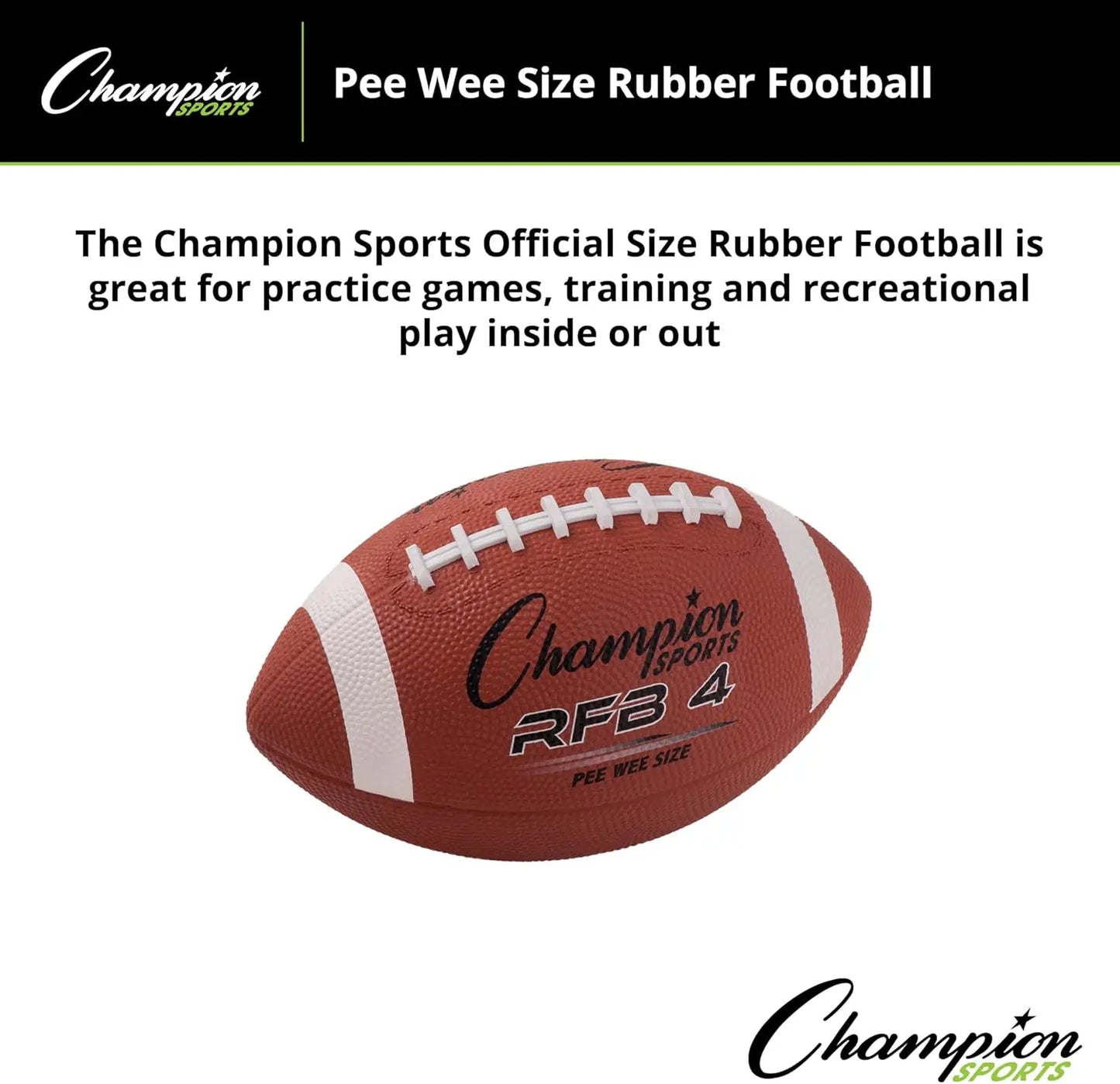Durable All-Weather Grip Rubber Football