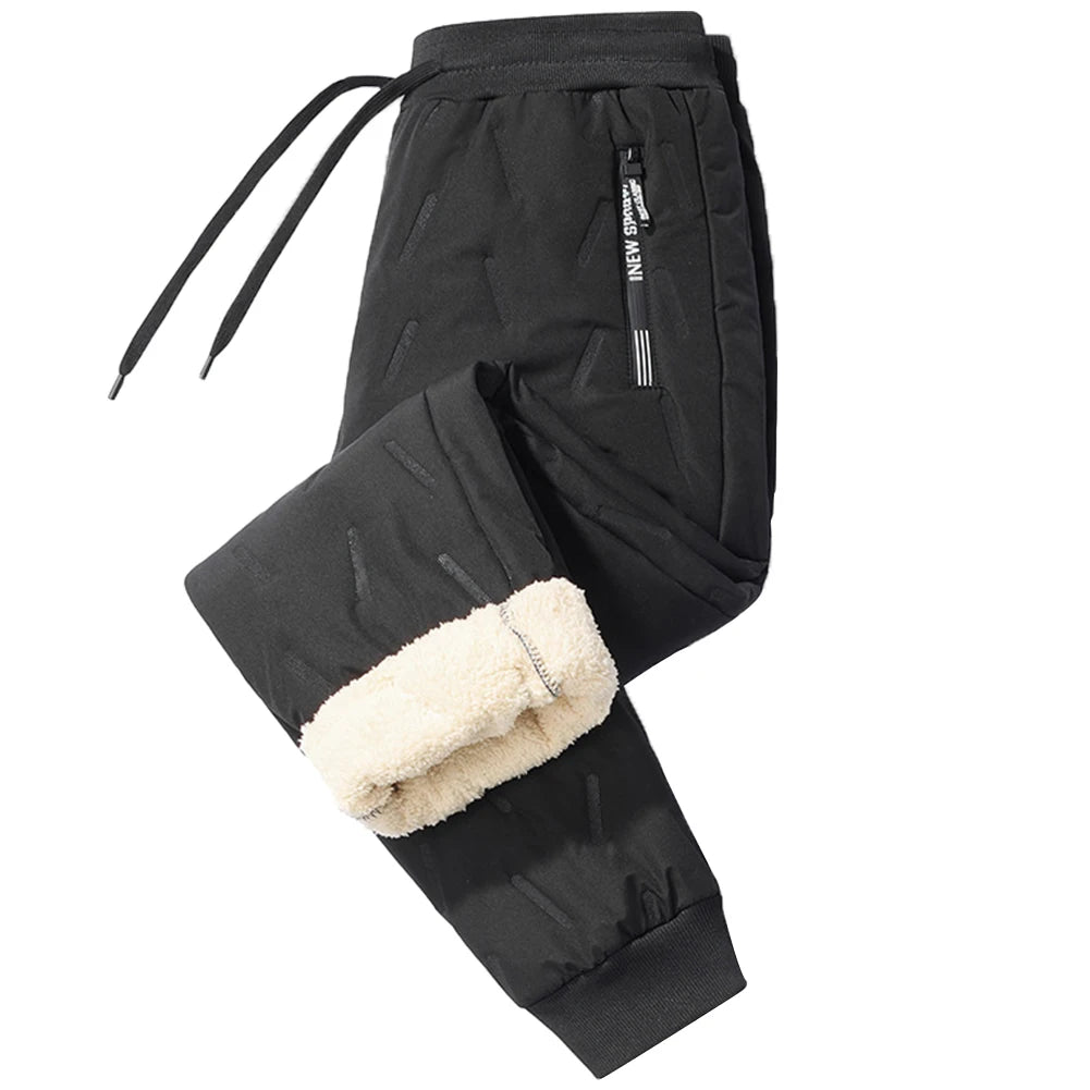 Men Casual Waterproof Fleece Track Sweatpants
